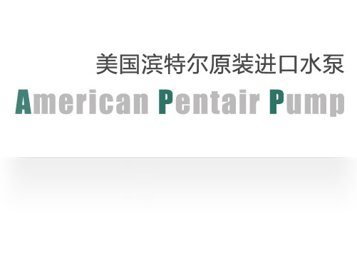 美国Pentair原装进口泳池水泵