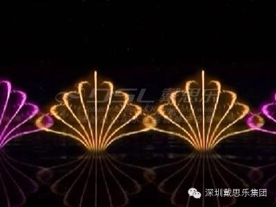 动感凤尾喷泉